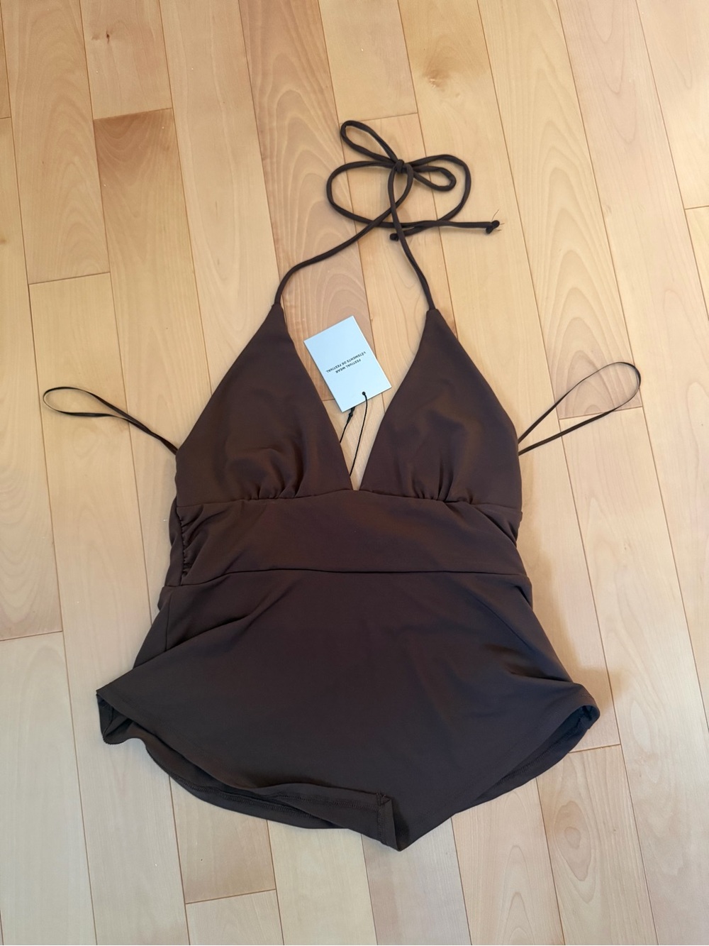 Women's Brown Halter Camisole Top - Deep Chocolate